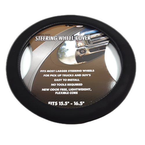 Large Size Steering Wheel Cover Black Allison