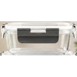 Food Container 370ml Glass Rectangular Home Aesthetics