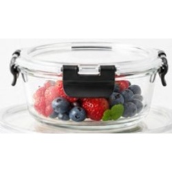 Food Container 400ml Glass Circular Home Aesthetics
