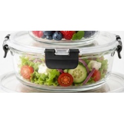 Food Container 620ml Glass Circular Home Aesthetics
