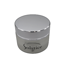 Frosted Glass Jar W/silver Cap 2 X 1""