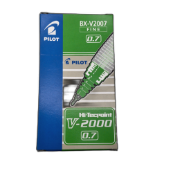 Rolling Ball Point Pen 12pk. Green Ink Fine Pilot