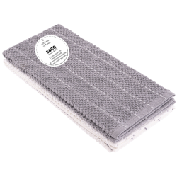 Grey Terry Popcorn Kitchen Towels 2 Pack 16x24 Inch