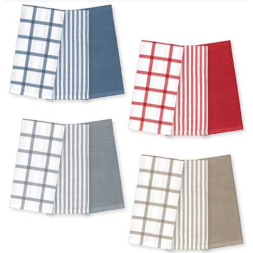 Premium Kitchen Towel 3 Pack 17.7x27.55 Inch Assorted Colours
