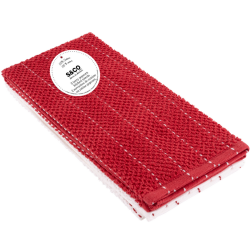 Red Terry Popcorn Kitchen Towels 2 Pack 16x24 Inch