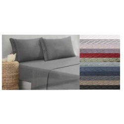 9800 King Sheet Set 4pc Solid Ass't Colours