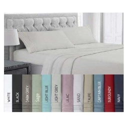 9900 Double Sheet Set 4pc Solid Ass't Colours