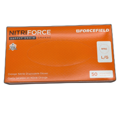 Nitrile Gloves Disposable Large 50pk 6mm Thickness Nitriforce Forcefield