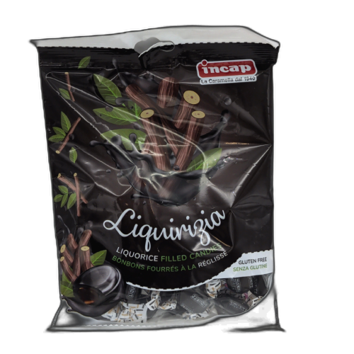 Liquorice Filled Candies 200g. Incap