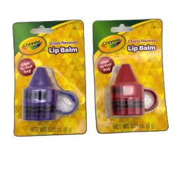 Crayola Lip Balm 6g. Cherry Or Grape Flavored