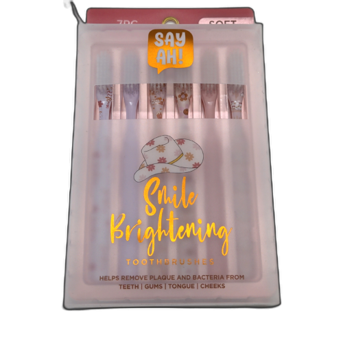 Smile Brightening Toothbrushes 6pk. Printed Say Ah!