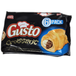 Gusto Croissant w/Chocolate, Hazelnut & Vanilla Flavoured Filling 6pk.