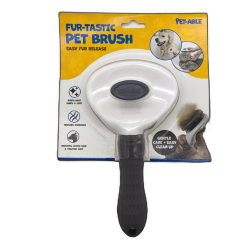 Fur-tastic Pet Brush Easy Fur Release Pet-able