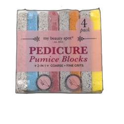 Pedicure Pumice Blocks 4pk. 2 In 1 Coarse & Fine Grit My Beauty Spot