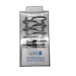 Shower Curtain Hook Set 12pk Pewter Splash Home