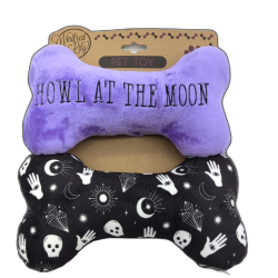Dog Toy Plush Crinkle Bone 2pk. Howl At The Moon Winifred & Lily