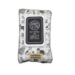 Pet Wipes Oatmeal Scented 8 X 6" 120pk. Winifred & Lily"