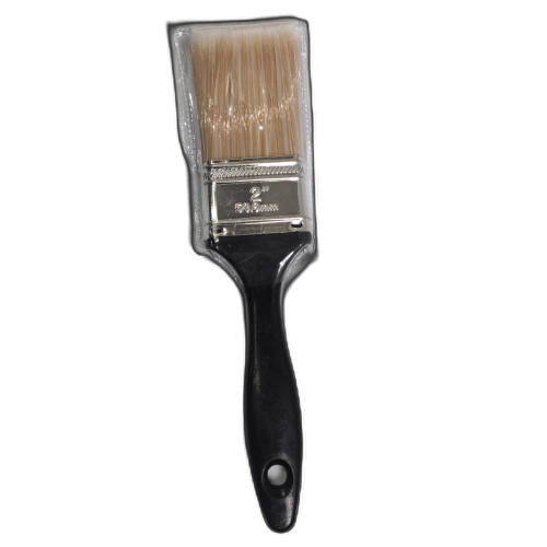 Paintbrush 2 Flat Black Plastic Handle