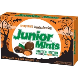 Junior Mints Spooky Mints Black & Orange Centers 99g.