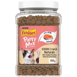 Friskies Party Mix Cat Treats Seaside Crunch Naturals 454g.