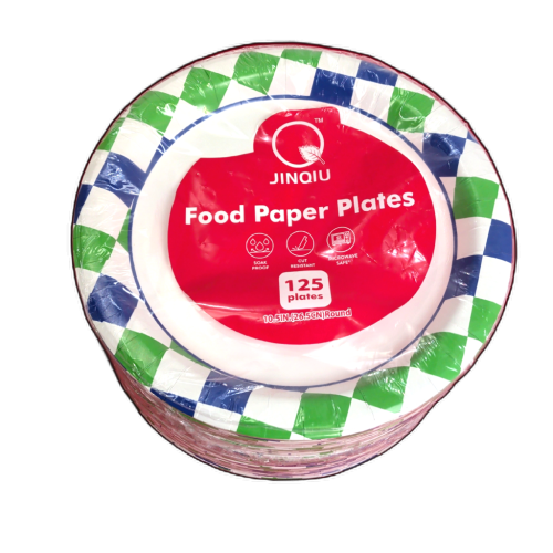 Paper Plates 10.5 Blue & Green Round 125pk.