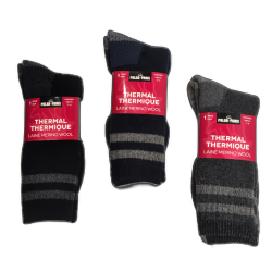 Men's Thermal Socks Size Grey, Black Or Blue 7-11 1 Pair Polar Paws
