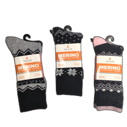 Wool Socks Women's Size 6-10 Assorted Colours Merino - Sold as Individual pack